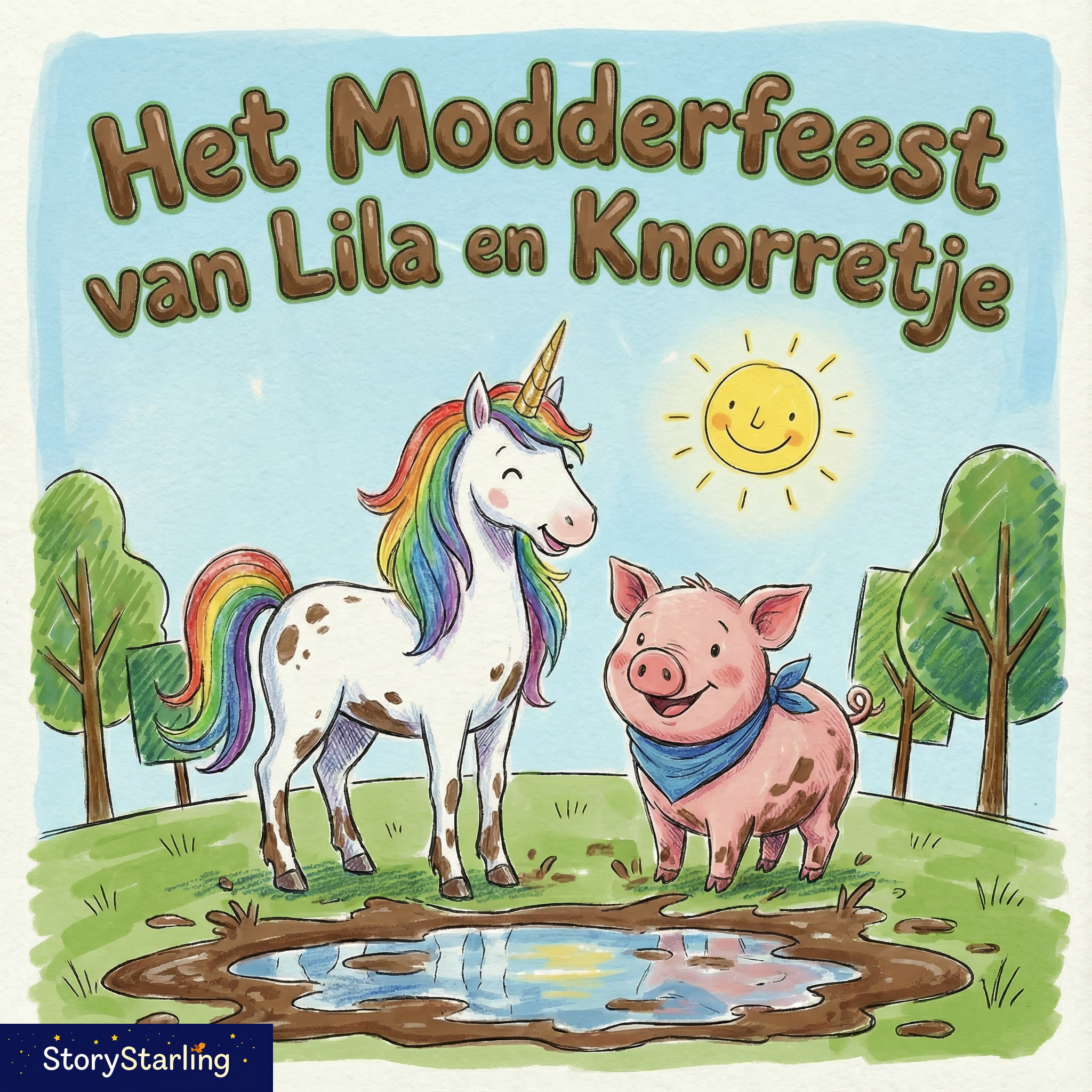 Het Modderfeest van Lila en Knorretje
